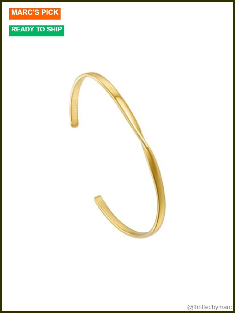 14K Gold Plated Bangle Bracelet for Women, Stackable Gold Cuff Bracelet